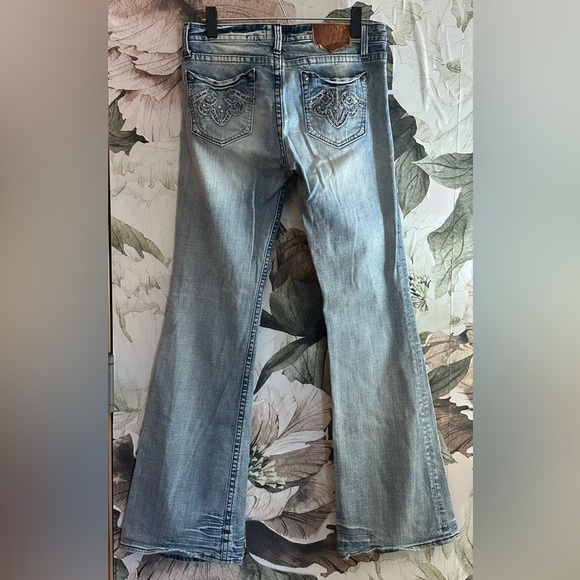 Bedrock for Express Light Blue Flare Jeans EUC - Picture 12 of 12